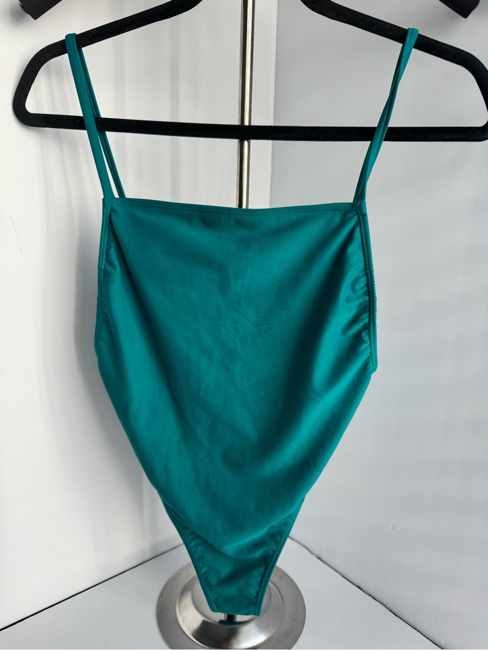 Forever 21 Emerald Green One Piece Swimsuit Adjustable Straps Size Small